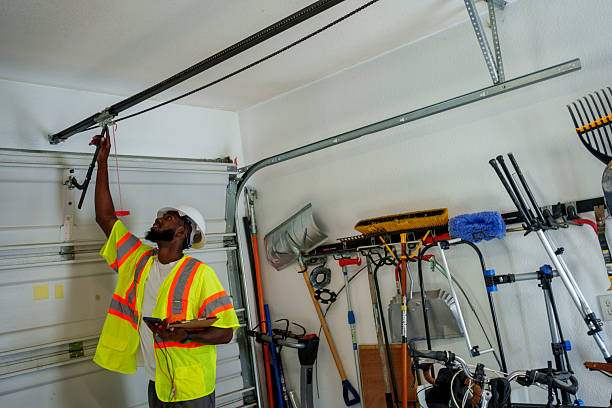 Professional Garage Door Panel Replacement technician working in Edinburg, TX